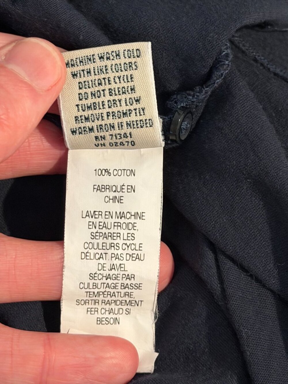 L.L. Bean Blue Long Sleeve Henley Top - Women's Size 1X - Picture 8 of 8